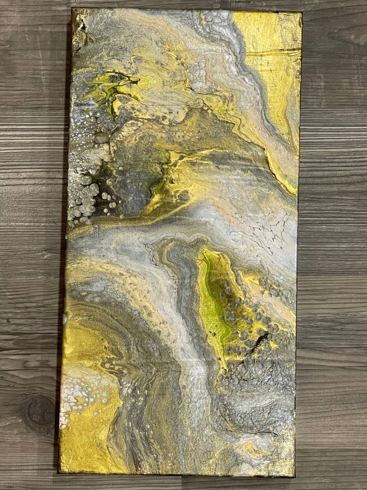 Gold grey painting